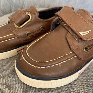 Sz 8 toddler boy Nautica Velcro slip on loafers